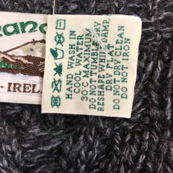 Aran Crafts Ireland Mens Zip Cardigan 100% Merino Wool In Charcoal Marl Size XXL - Picture 11 of 12